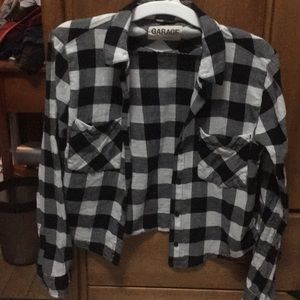 Short garage flannel top
